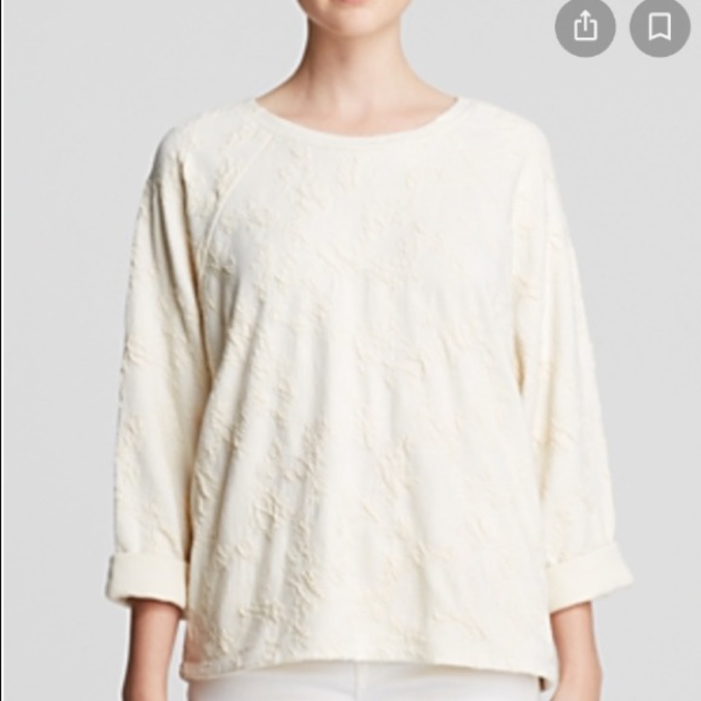 Vince Jacquard Cuff Sleeve Sweatshirt